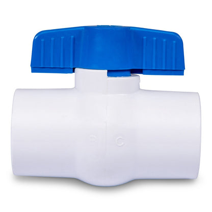 Lasco Colonial  V17591N  491 Commercial Ball Valve PVC White 1-1/2 in. FIPT with Blue Handle
