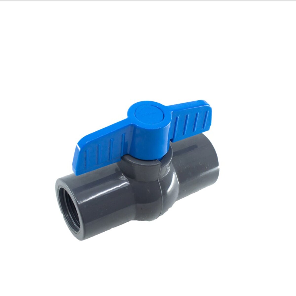 Lasco 491 Commercial PVC Ball Valve Slip PVC Gray 1/2 in. w/ Blue Handle Colonial