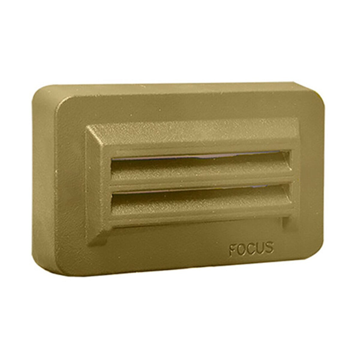 Focus SL-17-LEDP-BRS  Cast Brass 3 Louver Step Light 4W Led Panel