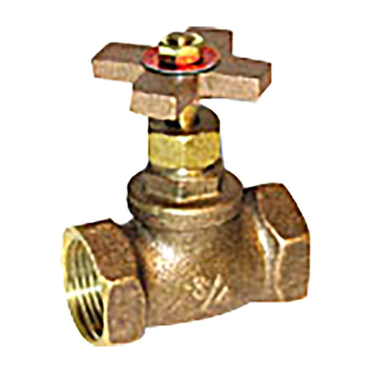 Matco Stop Valve Threaded 3/4 in. Brass w/ Cross Handle