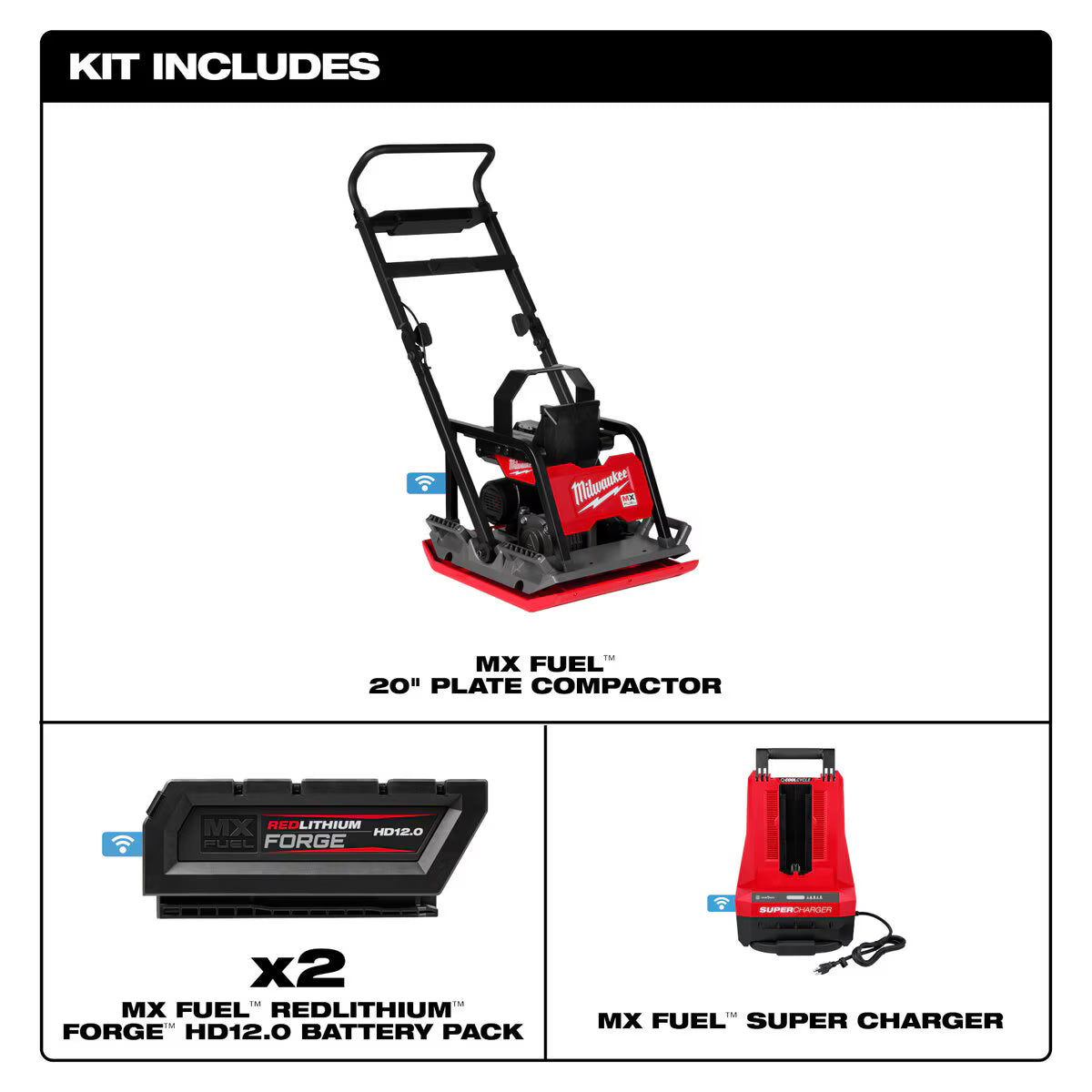 Milwaukee MX Fuel Forge 20 in. Plate Compactor Kit