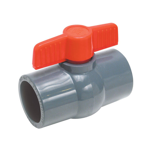 Matco Ball Valve PVC Gray 3 in. Solvent