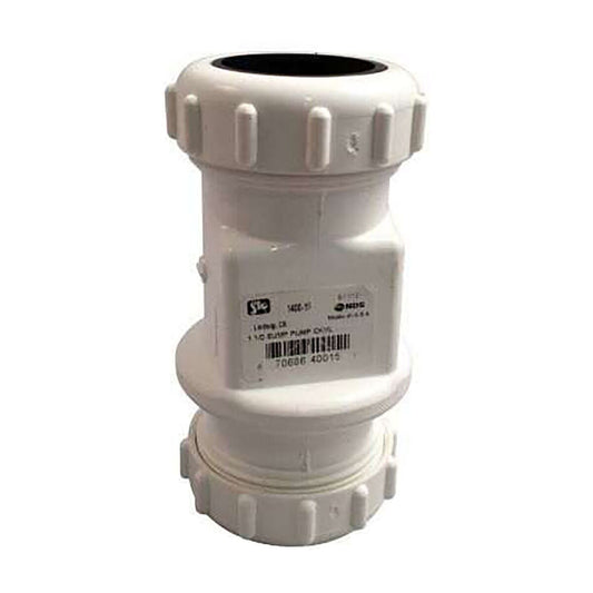 NDS Sump Pump Swing Check Valve PVC 1-1/4 in. x 1-1/2 in.