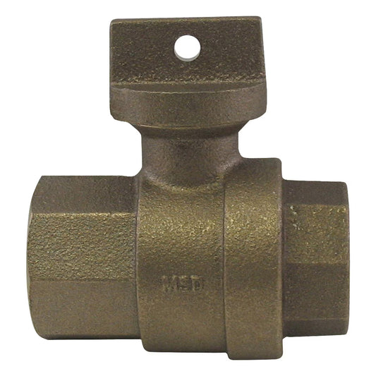 AY McDonald Curb Stop Ball Valve Lead Free Brass 1 in. FIPT