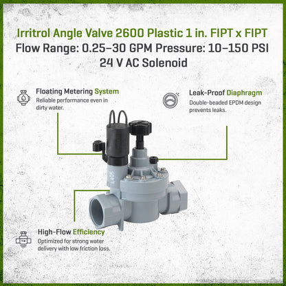 Irritrol Globe Valve 2500 Plastic 1 in. Slip x Slip