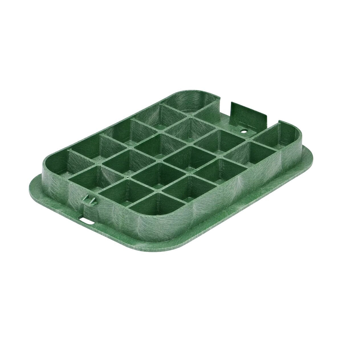 NDS Standard Valve Box Lid Rectangle 14 in. x 17 in. Overlapping Green Polyethylene ICV Lid Only
