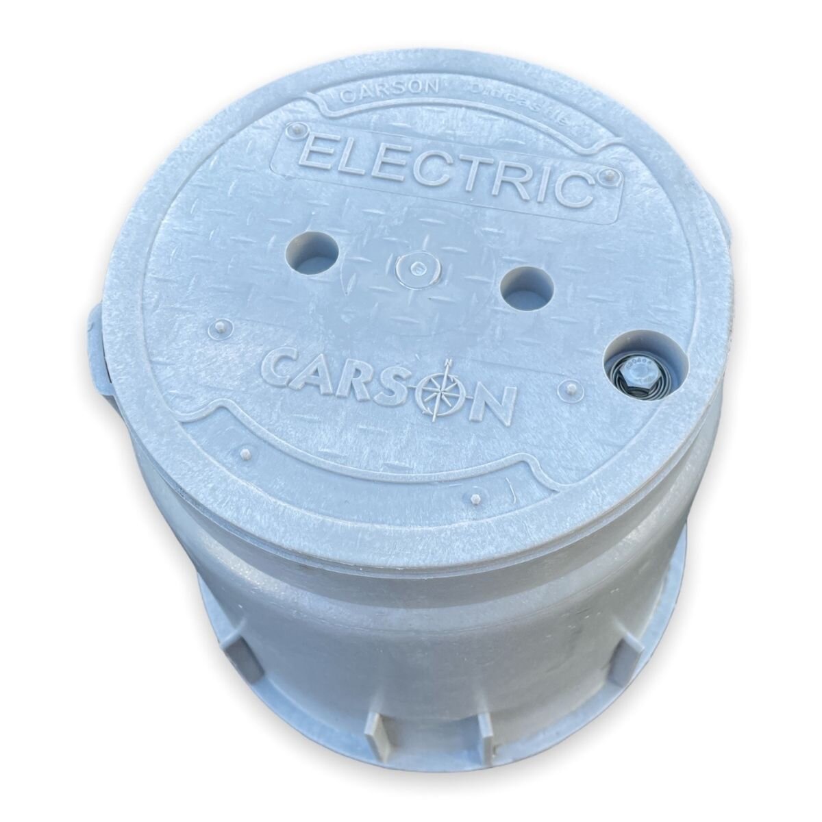 Spec 10 in. Round Box & T Cover Gray Elec HBlt No MsHl Carson