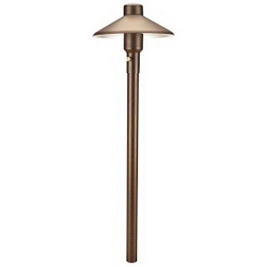 Unique M4-12-L2 4 in. Mercury Path Light 12 in. Riser Brass Housing Weathered Brass Finish 2W 3000K LED