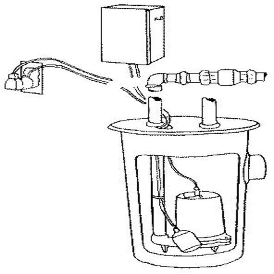 AG HPA500S   Submersible Packaged Sewage System 18 in. x 30 in. Basin 80gpm 1/2 HP 115v Auto/Float Switch w/Power Cord