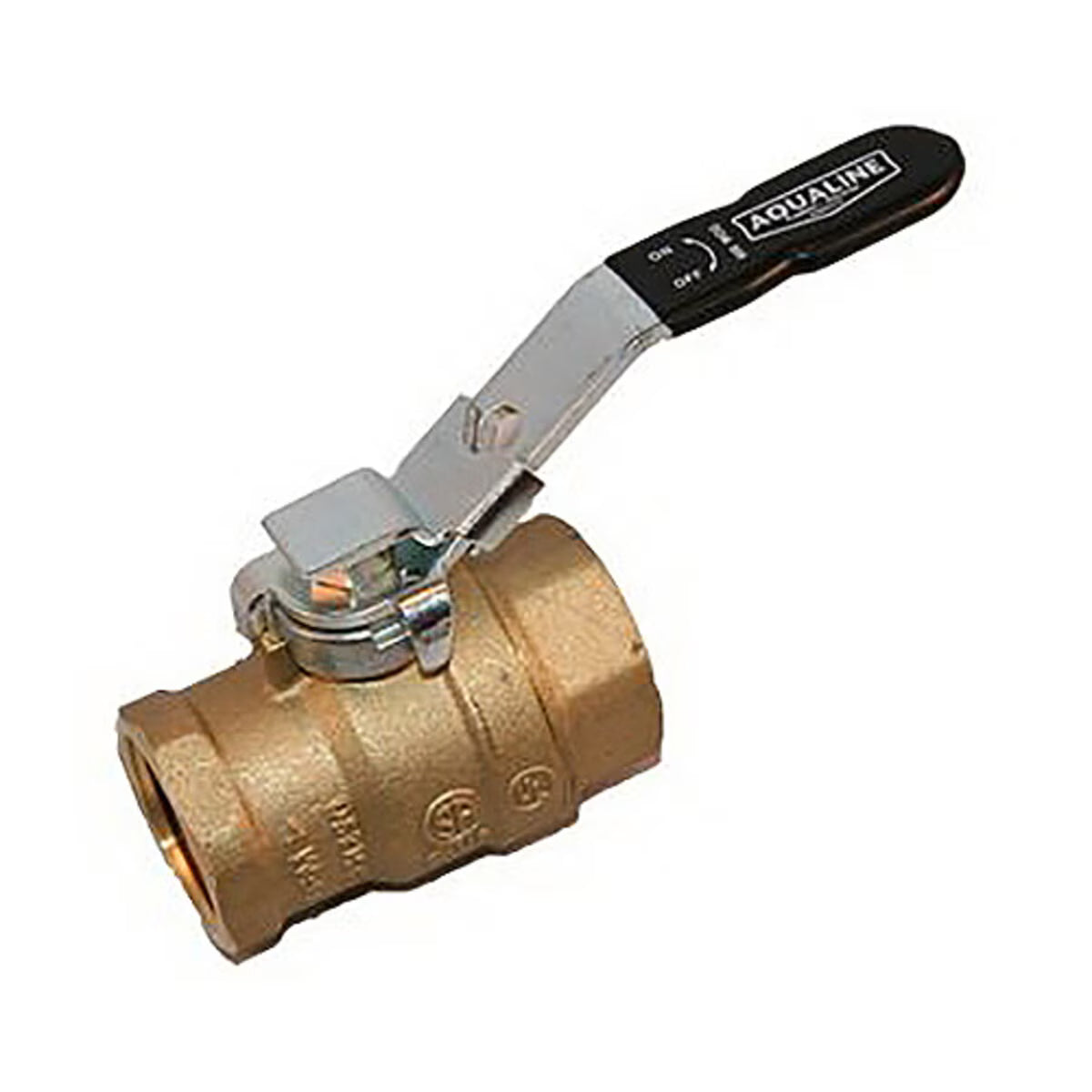 Aqualine Full Port Ball Valve Brass 3/4 in. FIPT with Locking Handle