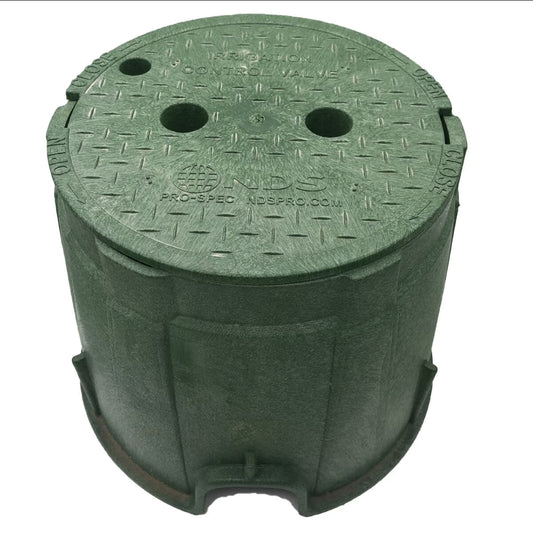 NDS Pro-Spec Valve Box & Cover Green Round 10 in.