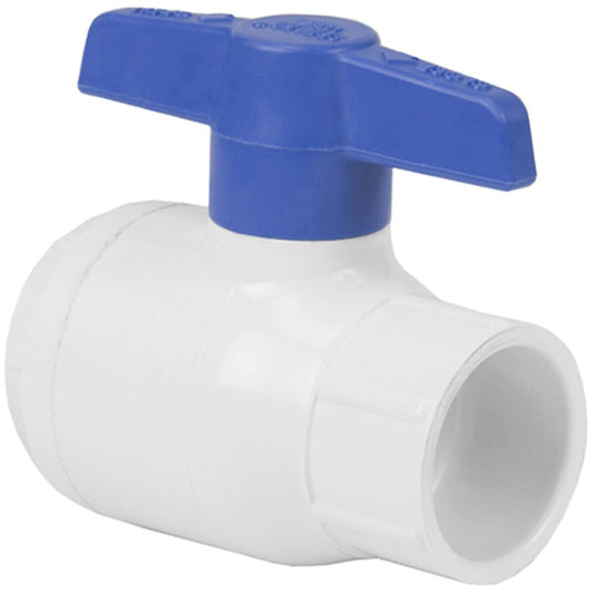 Spears Utility Ball Valve FIPT 1/2 in. Gray PVC w/ Blue Handle & EPDM O-Rings