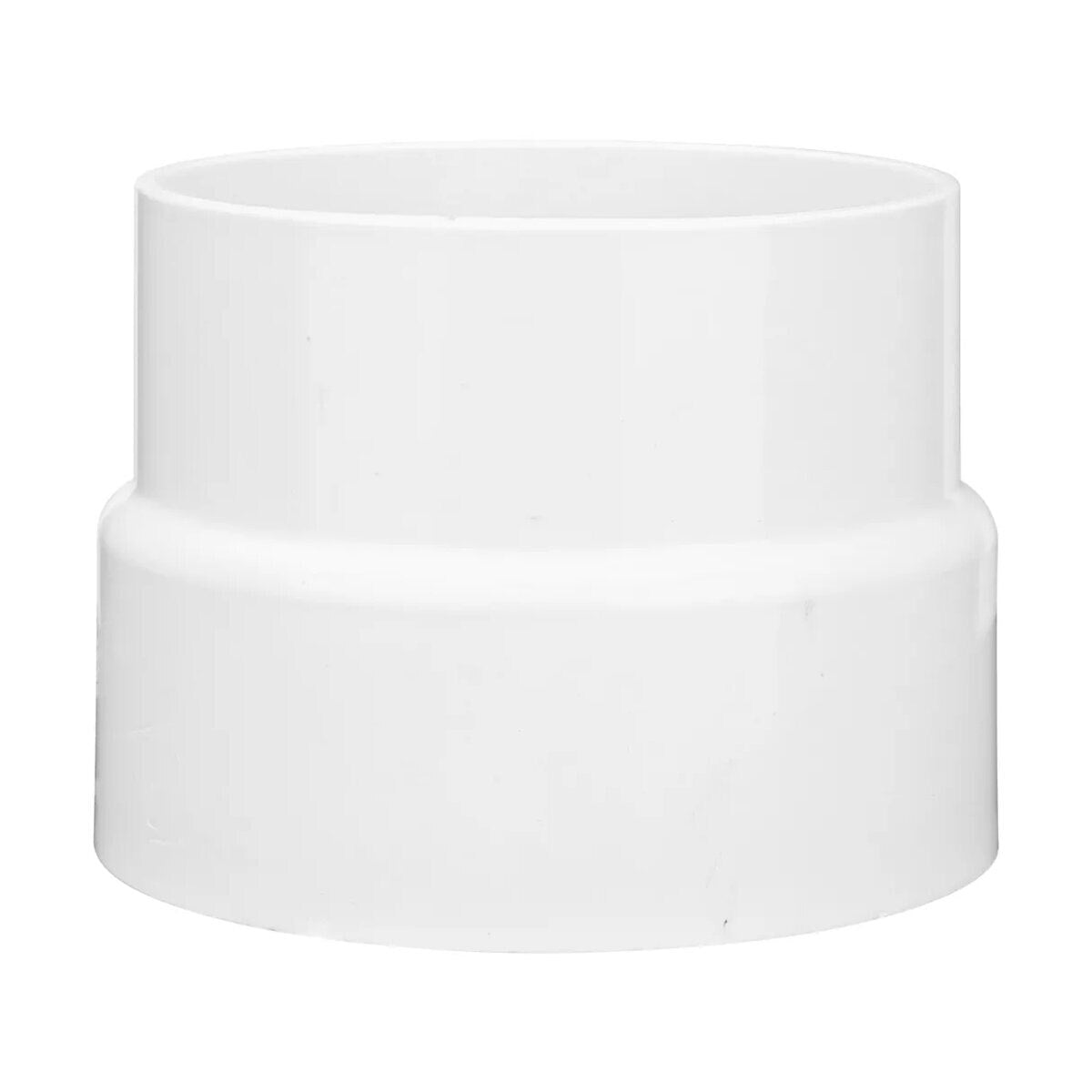 NDS PVC DWV to Sewer Adapter DWV HUB x S&D HUB White 4 in. x 4 in.