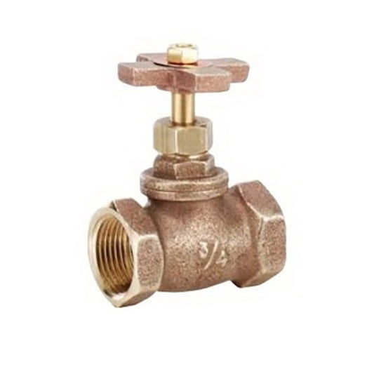 Matco Globe Style Stop Valve Bronze 1/2 in. FIPT with Cross Handle