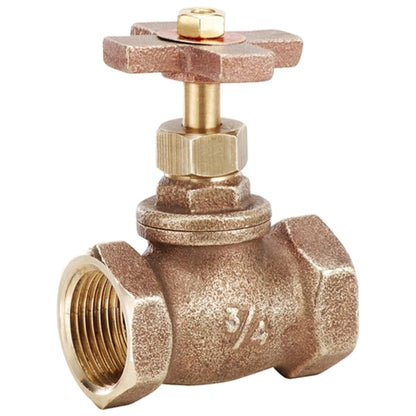 Matco Globe Style Stop Valve Bronze 1/2 in. FIPT with Cross Handle