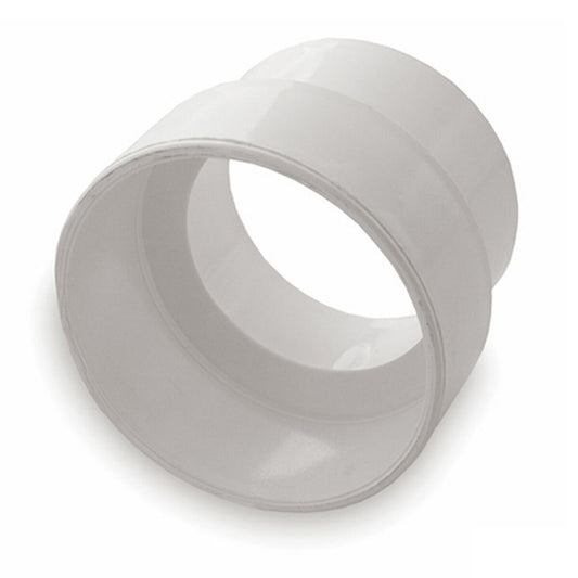 NDS PVC DWV to Sewer Adapter DWV HUB x S&D HUB White 3 in. x 4 in.
