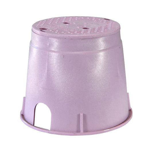 NDS Standard Valve Box Round 10 in. Purple Box/Purple Lid Overlapping RW