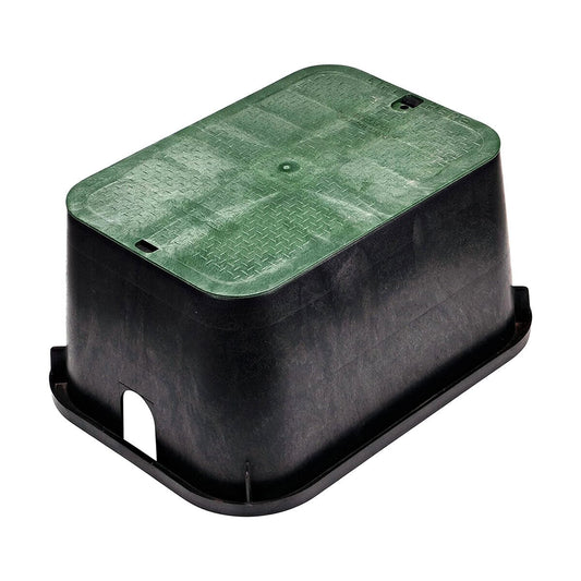 NDS Standard Series Valve Box (Body Only) Black Jumbo Rectangle 13 in. x 20 in. x 6 in.