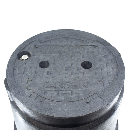 Carson Spec Valve Box Round 10 in. Black Box/Black Lid Overlapping ICV w/Bolt