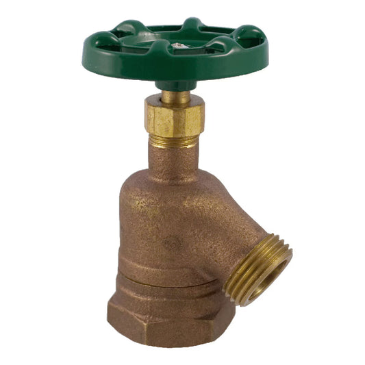 1 in. Female X 3/4 in. Hose Garden Valve With Green Oval Handle