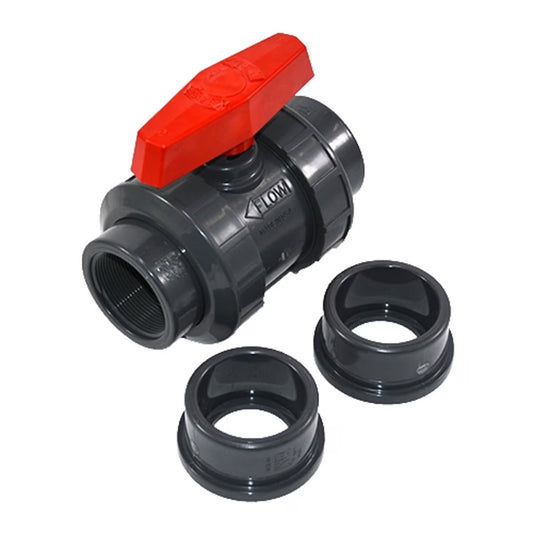 NDS Flo-Control Blocked Tru Union Ball Valve PVC 2 in. Slip & Thread w/ EPDM O-Ring