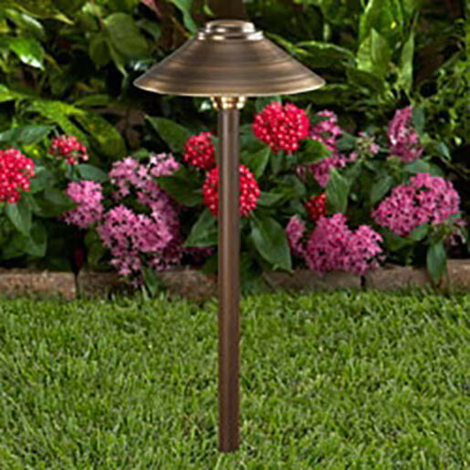 Vista  PR-2129-BSO-2.5-W-T3  Path Light Brass Housing Olde Brass Finish 2.5W 2950K LED