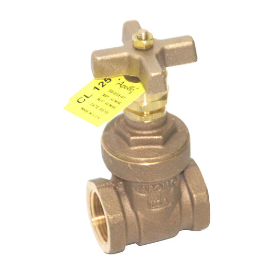 Apollo  102-T-K-100  Gate Valve 102T-K Series NPT 200 PSI 72.3 GPM 1 in. Bronze