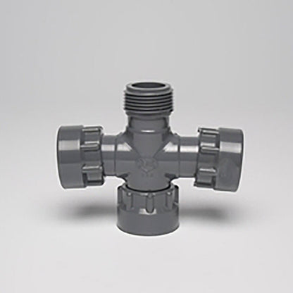 Dura Manifold Cross 1 in. Swivel x MIPT x Swivel x Swivel with O-Ring