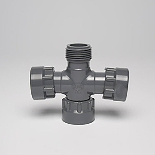 Dura Manifold Cross 1 in. Swivel x MIPT x Swivel x Swivel with O-Ring