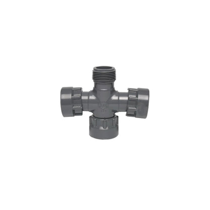 Dura Manifold Cross 1 in. Swivel x MIPT x Swivel x Swivel with O-Ring