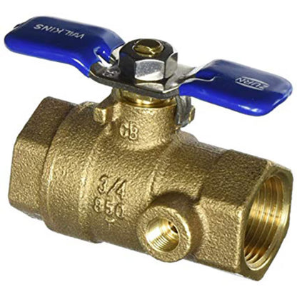Wilkins 850T Full Port Tapped Ball Valve Bronze 3/4 in. FIPT