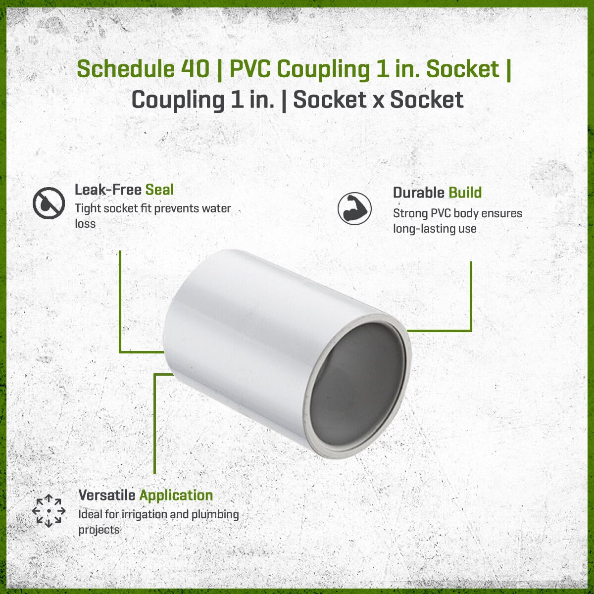 429-010 Sch 40 PVC Coupling 1 in. Socket | Spears