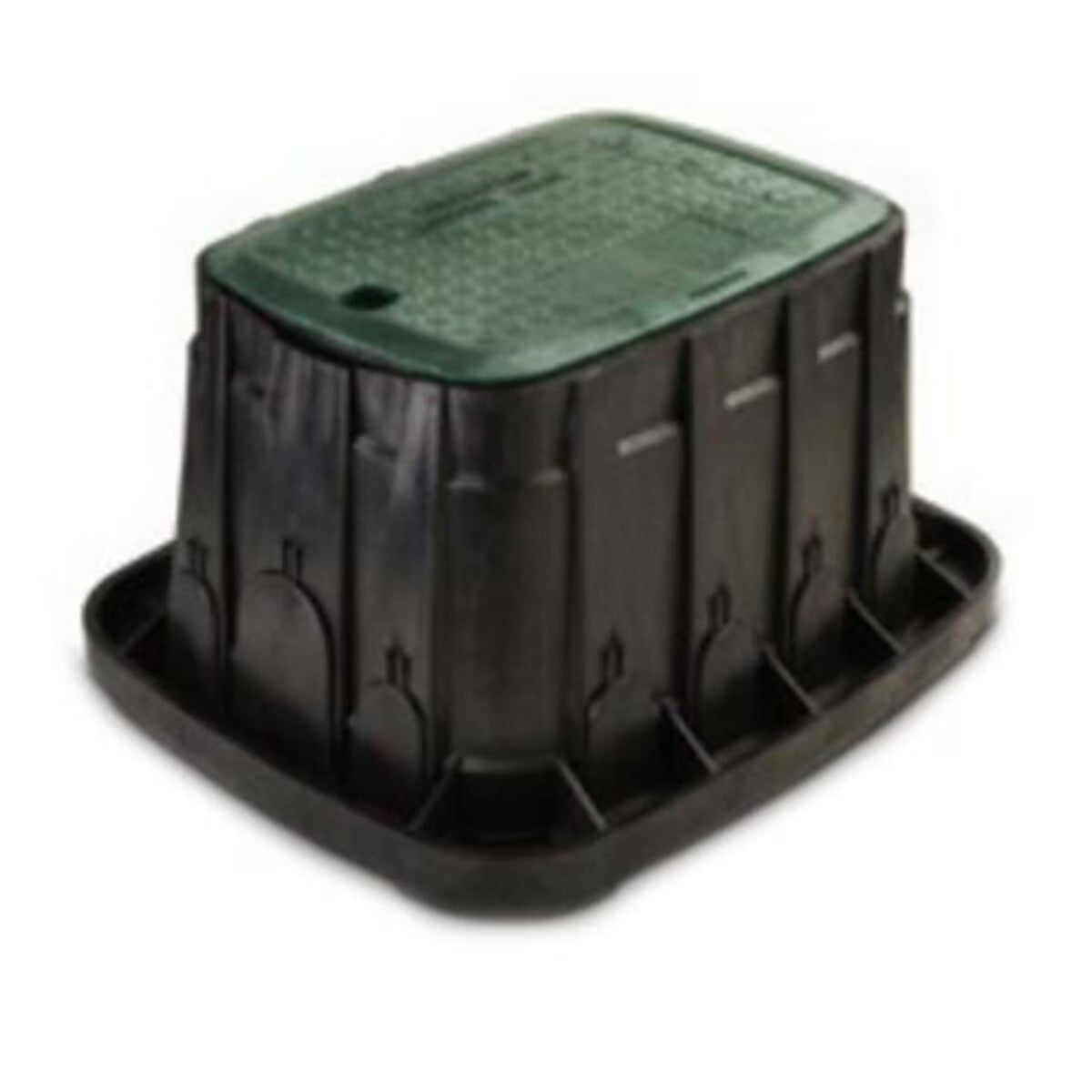 Rain Bird VB Standard Rectangle Valve Box 22 in. x 17 in. x 12 in. Black Body w/ Overlapping Green Lid
