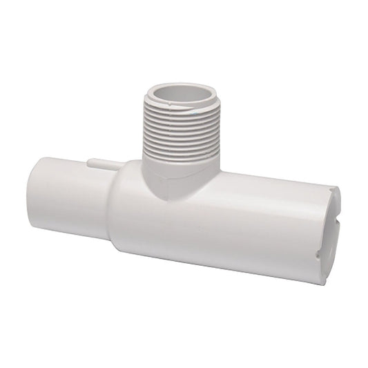 Dura  475-131 Manifold Tee White PVC 1 in. x 1 in. x 3/4 in. Slip x Spigot x Mipt