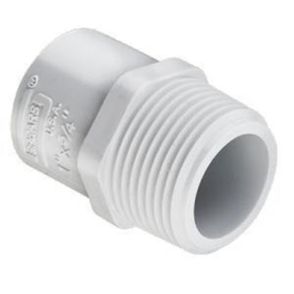 Sch 40 PVC Reducing Male Adapter 1 in. x 3/4 in. MIPT x Socket