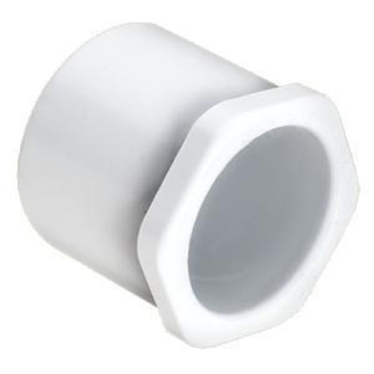 Sch 40 PVC Reducer Bushing Flush Style 1 in. x 3/4 in. Spigot x Socket