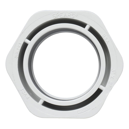 437-338 Sch 40 PVC Reducer Bushing Flush Style 3 in. x 2 in. Spigot x Socket | Spears