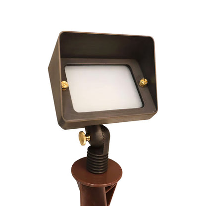 CAST-CSAA- Lighting Stem Riser Aged Brass 16 in. Path & Area Light Fixture with Two-Pin Socket, 300 in. Lead Wire Length, Bronze Material