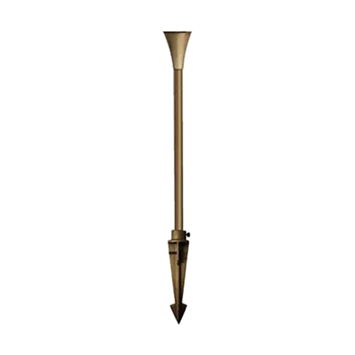CAST-CSAA- Lighting Stem Riser Aged Brass 16 in. Path & Area Light Fixture with Two-Pin Socket, 300 in. Lead Wire Length, Bronze Material