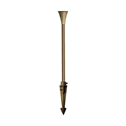 CAST-CSAA- Lighting Stem Riser Aged Brass 16 in. Path & Area Light Fixture with Two-Pin Socket, 300 in. Lead Wire Length, Bronze Material