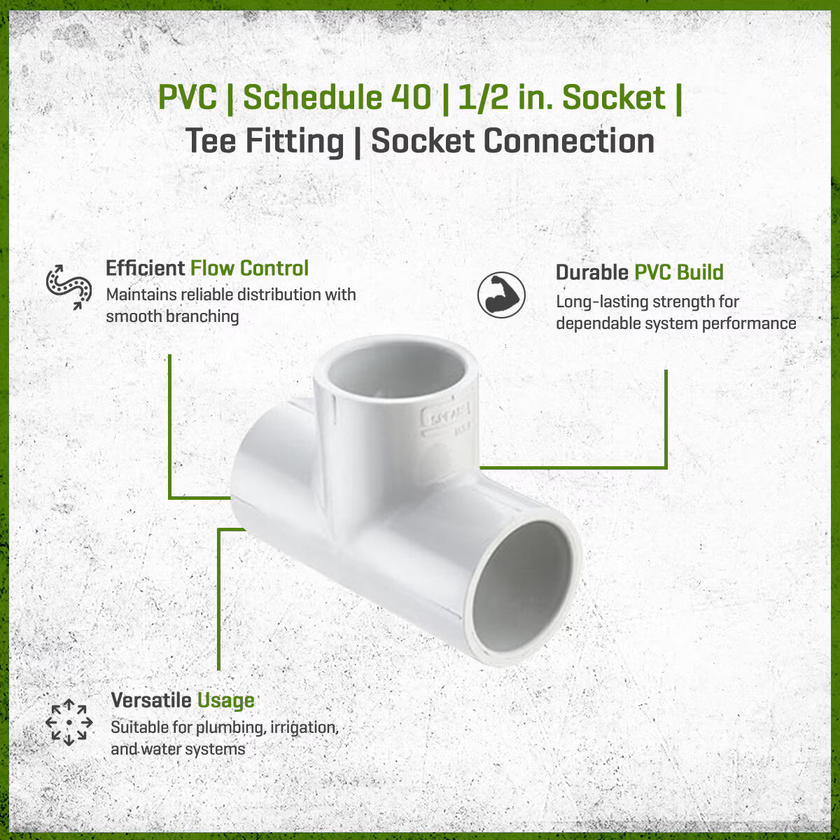 401-015 Sch 40 PVC Tee 1-1/2 in. Socket | Spears