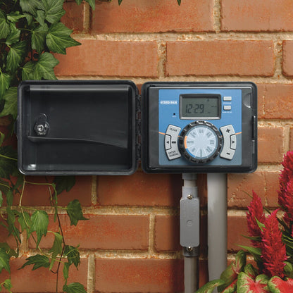 Hydrorain HRC-100-C-04   Indoor/Outdoor Controller 4 Station 3 Programs w/ Logo