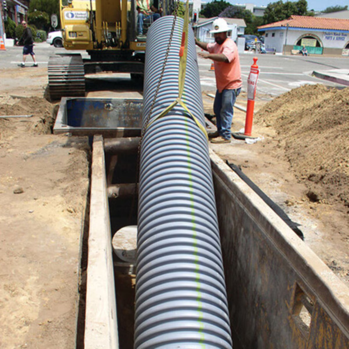 ADS HP Storm Dual Wall Pipe Solid 12 in. x 20 ft.