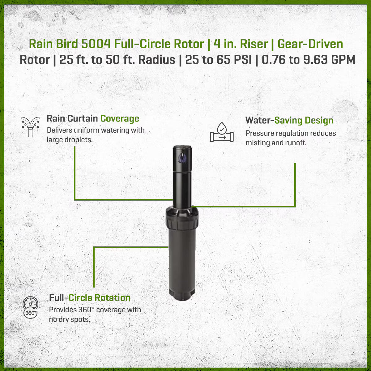 Rain Bird 5004 Full-Circle Rotor 4 in. Riser