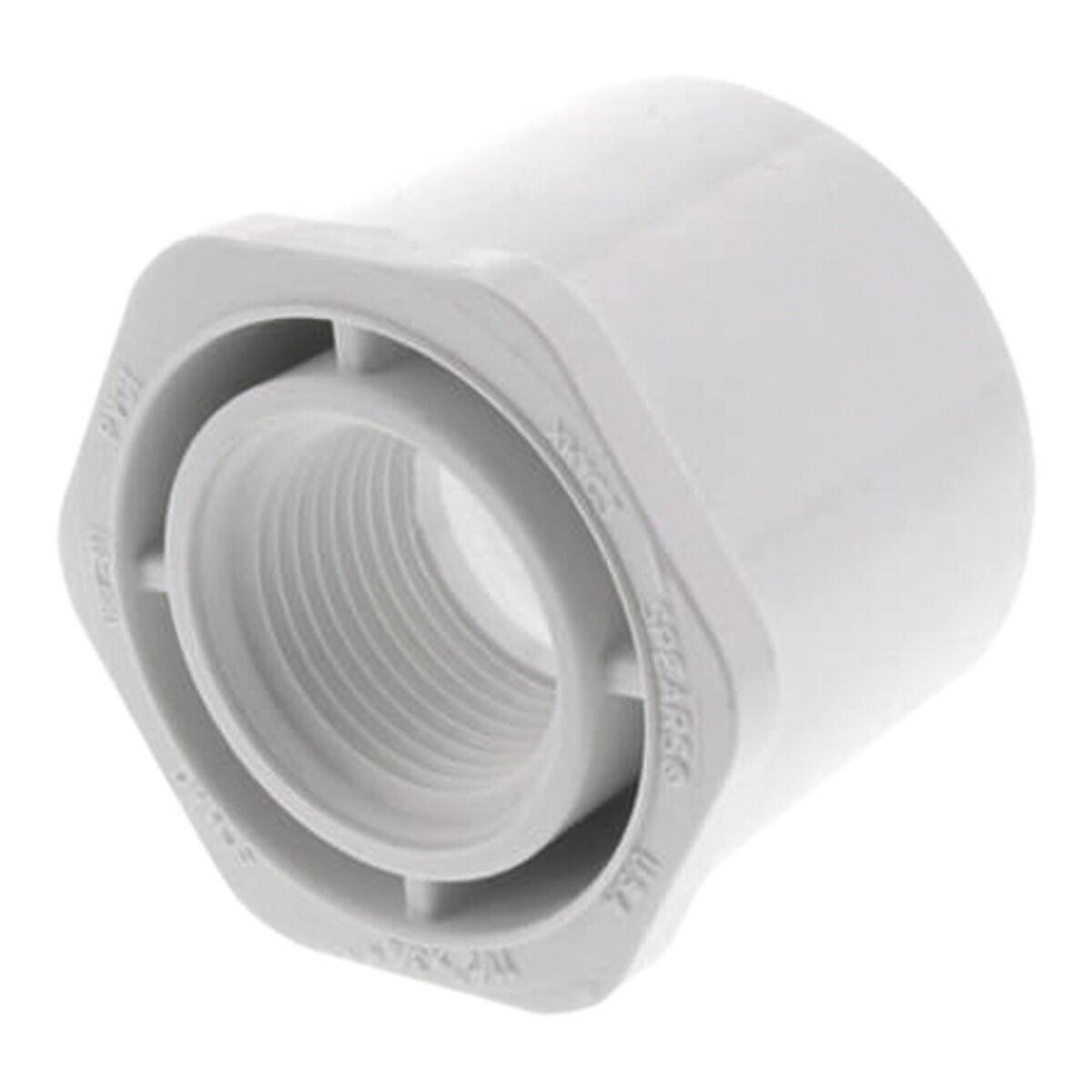 438-210 Sch 40 PVC Reducer Bushing Flush Style 1-1/2 in. x 3/4 in. Spigot x FIPT | Spears