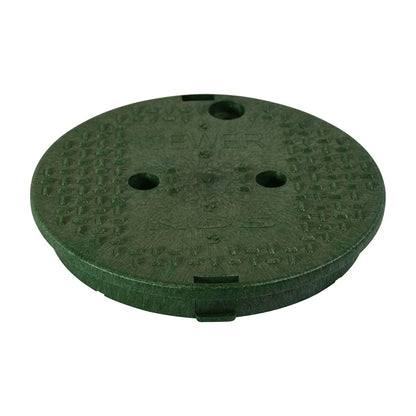 10 in. Round Cover Only Sewer Green Overlapping NDS