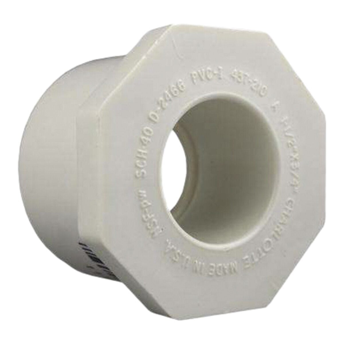437-130 Sch 40 PVC Reducer Bushing Flush Style 1 in. x 1/2 in. Spigot x Socket | Spears