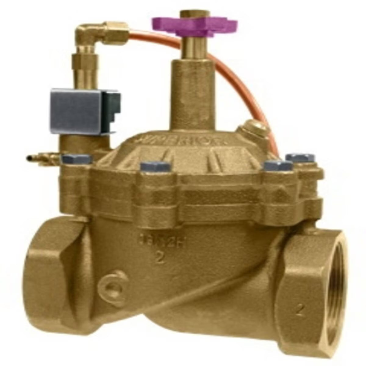 Superior Master Valve 3200 Brass 1-1/2 in. Normally Closed FIPT x FIPT