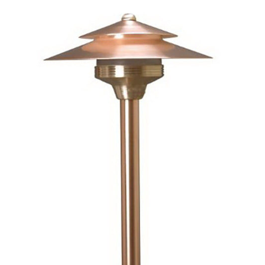 Unique  CN-12-L2  Constellation Path Light 12 in. Riser Brass Housing Weathered Brass Finish 2W 3000K LED