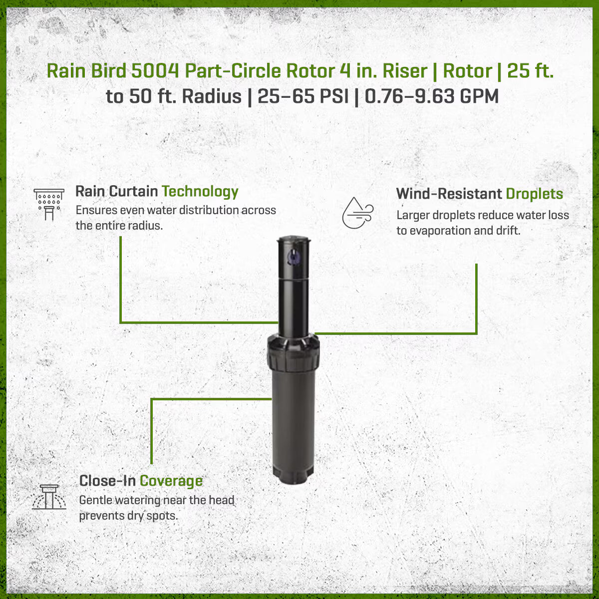 Rain Bird 5004 Part-Circle Rotor 4 in. Riser